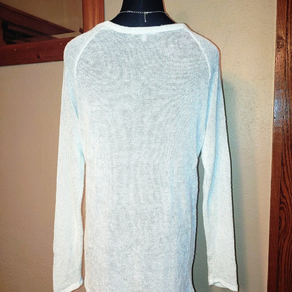 Charlotte Russe White Shimmer Sweater - Picture 4 of 5